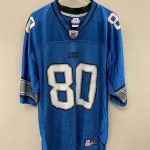 Vintage Reebok Detroit Lions NFL Charlie Rodgers #80 Mesh Jersey size L